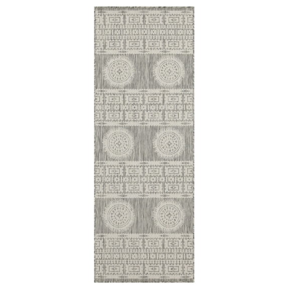 2ft7in x 7ft3in Indoor/Outdoor Medallion Area Rug,Runner Entryway Front Door Mat