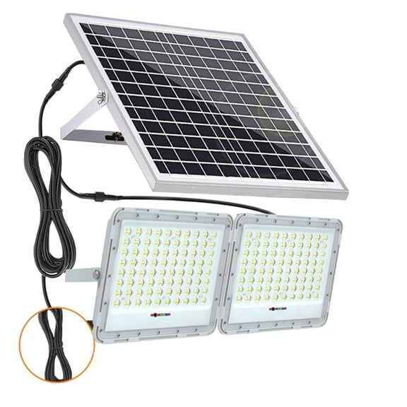 2head LED Solar Light Outdoor LED FloodLamp Remote Control Waterproof For Garden Path Street Wall Solar Landscape Spotlight ,Easy to Install
