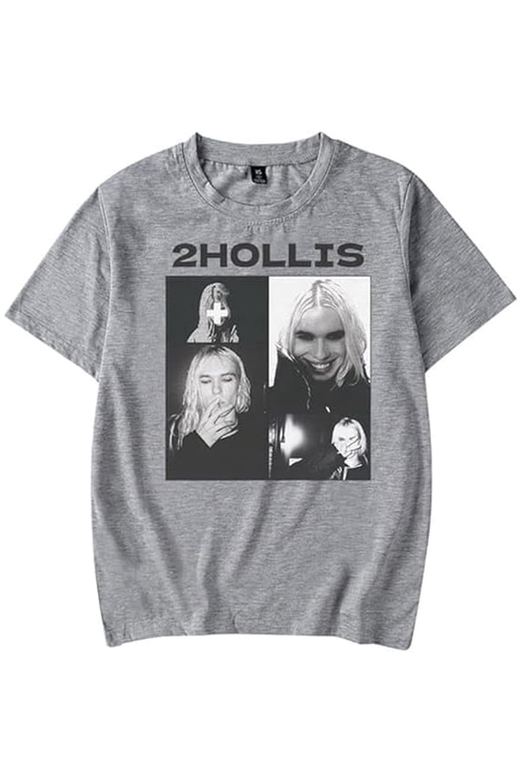 2hollis 2025 Merch T-shirt Classic Trend Round Neck Short Sleeve Men And Women Hip Hop Top
