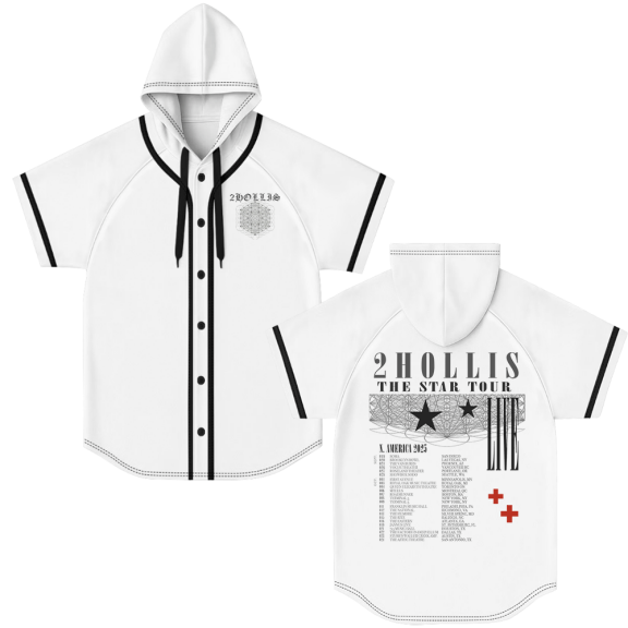 2hollis 2025 The Star Tour Merch Baseball Hoodie Sport Jacket Tee Fashion Design Short-Sleeved Tops