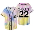 thumbnail image 1 of 2hollis 22 Logo Baseball Jacket The Star Tour Merch Cosplay Unisex V-neck Short Sleeve T-Shirts, 1 of 6