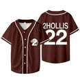 thumbnail image 1 of 2hollis 22 Logo Baseball Jacket The Star Tour Merch Cosplay Unisex V-neck Short Sleeve T-Shirts, 1 of 6