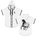 thumbnail image 1 of 2hollis Black Horse Merch Baseball Hoodie Sport Jacket Tee Fashion Design Short-Sleeved Tops, 1 of 8