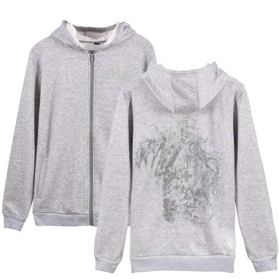 2hollis Merch Gold Logo Hoodies Women Men Long sleeve Fashion Casual Hooded zipper sweatshirt