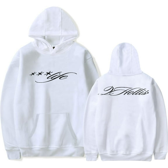 2hollis Merch Life Script Hoodies Women Men Long sleeve Fashion Casual Hooded Sweatshirts