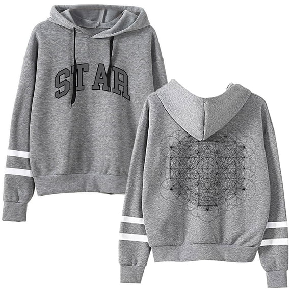 2hollis Merch Star Pullover Hoodie Unisex Pocketless Long Sleeve Sweatshirt Casual Streetwear Clothes