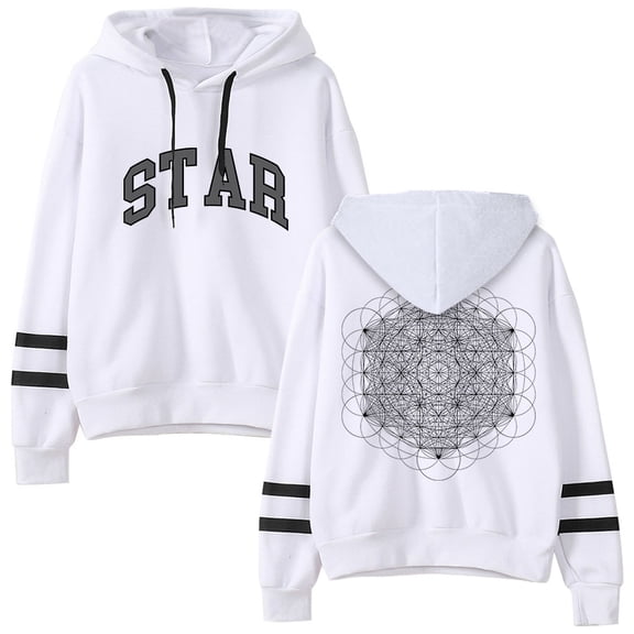 2hollis Merch Star Pullover Hoodie Unisex Pocketless Long Sleeve Sweatshirt Casual Streetwear Clothes
