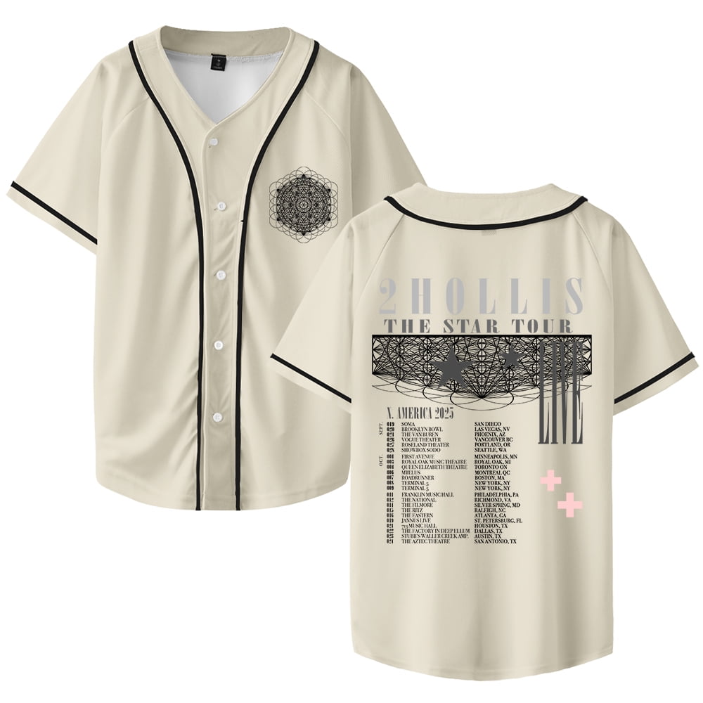 2hollis The Star Tour 2025 Merch Baseball Jersey V-Neck