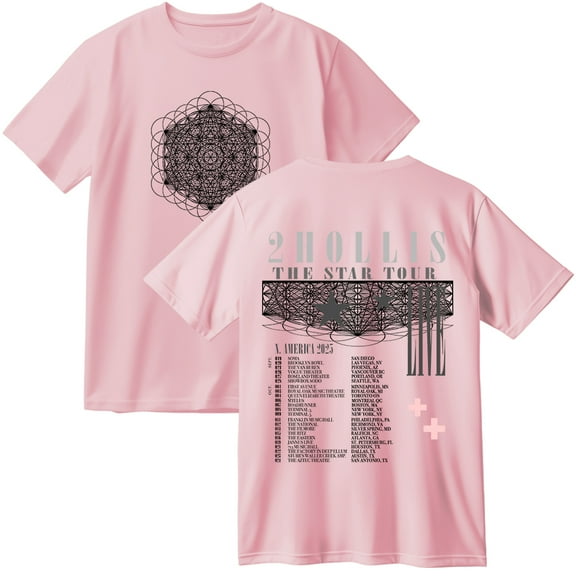 2hollis The Star Tour 2025 Merch Cotton T-Shirt Women Men Casual Crewneck Short Sleeve Tee