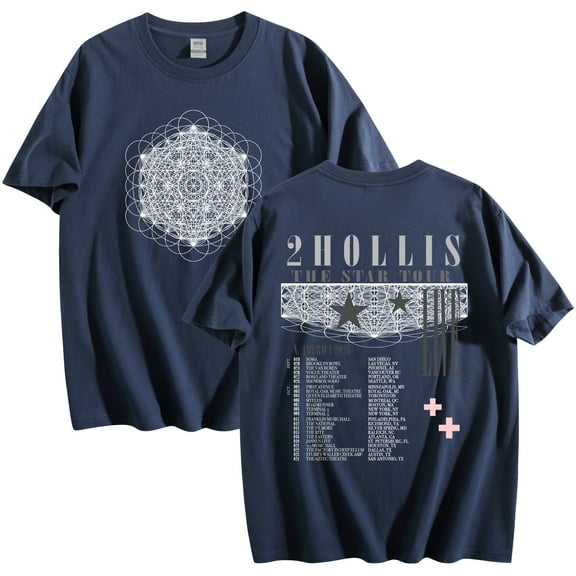 2hollis The Star Tour 2025 Merch Cotton T-Shirt Women Men Crewneck Casual Short Sleeve Tee