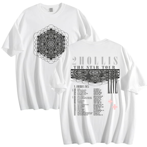2hollis The Star Tour 2025 Merch Cotton T-Shirt Women Men Crewneck Casual Short Sleeve Tee