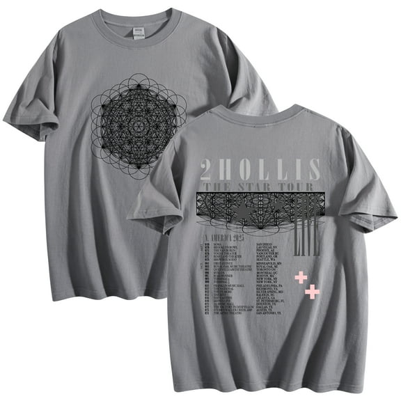 2hollis The Star Tour 2025 Merch Cotton T-Shirt Women Men Crewneck Casual Short Sleeve Tee