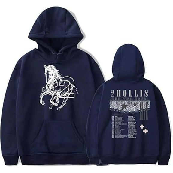2hollis The Star Tour 2025 Merch Hoodie Trendy Printed Sweatshirt Unisex Casual Pullover