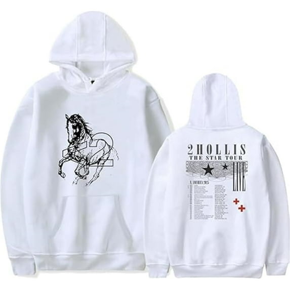 2hollis The Star Tour 2025 Merch Hoodie Trendy Printed Sweatshirt Unisex Casual Pullover