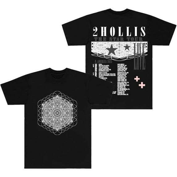2hollis The Star Tour 2025 Merch Short Sleeve T-shirt Unisex Fashion Crew Neck Top
