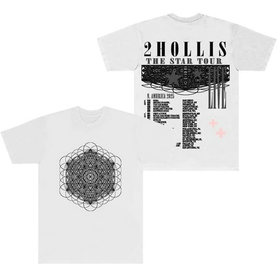 2hollis The Star Tour 2025 Merch Short Sleeve T-shirt Unisex Fashion Crew Neck Top