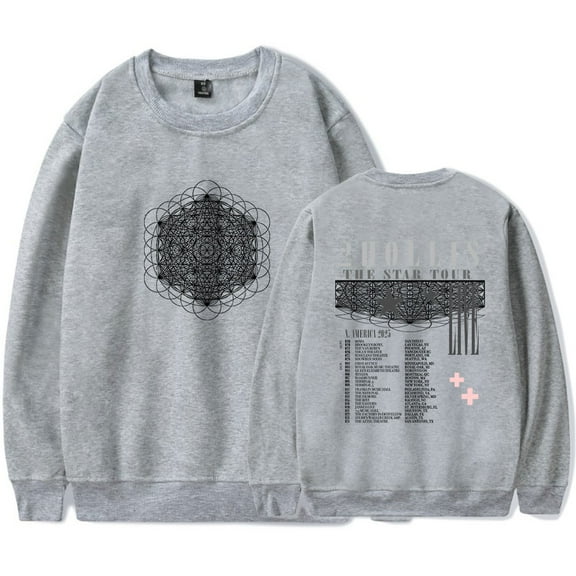 2hollis The Star Tour 2025 Merch Sweatshirt Women Men Casual Crewneck Long Sleeve Pullover Clothes