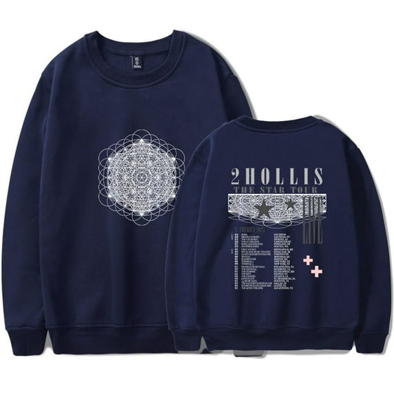 2hollis The Star Tour 2025 Merch Sweatshirt Women Men Casual Crewneck Long Sleeve Pullover Clothes