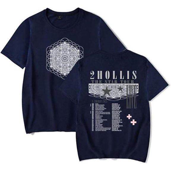 2hollis The Star Tour 2025 T-shirt New Retro Print Short Sleeve Unisex Casual Street Wear