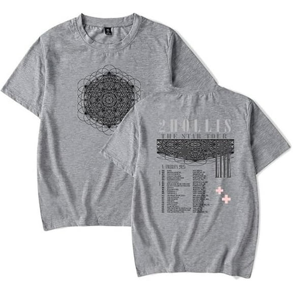 2hollis The Star Tour 2025 T-shirt New Retro Print Short Sleeve Unisex Casual Street Wear