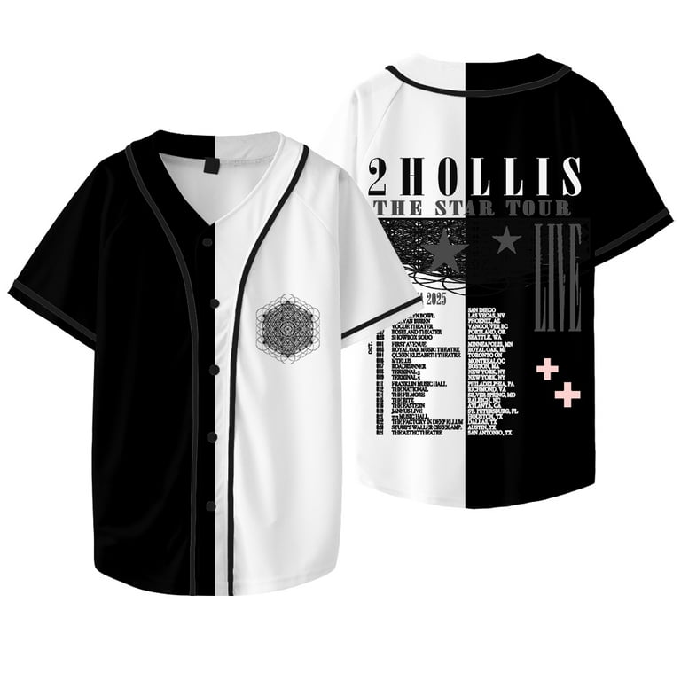 2hollis The Star Tour Merch Baseball Jacket Tee Unisex HipHop V
