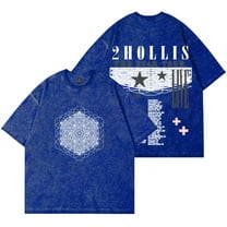 2hollis The Star Tour Wash T-Shirts Streetwear Tops Women Men HipHop Cotton Short Sleeve Tee