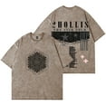 thumbnail image 1 of 2hollis The Star Tour Wash T-Shirts Streetwear Tops Women Men HipHop Cotton Short Sleeve Tee, 1 of 6