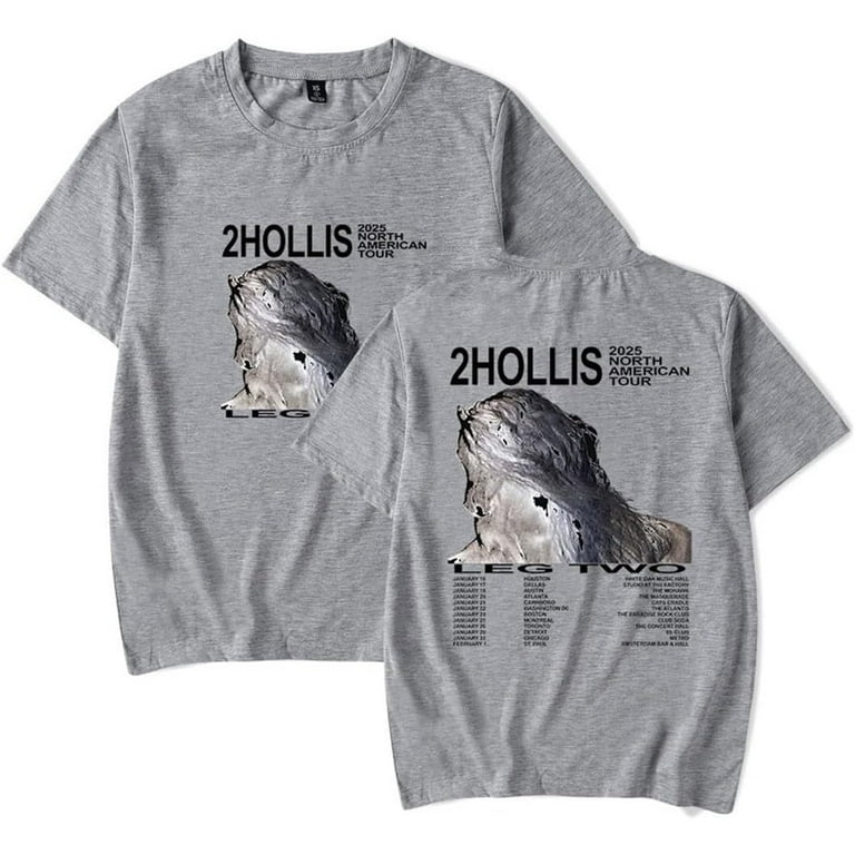 2hollis Tour 2025 Merch Short Sleeve T-shirt Unisex Fashion Crew