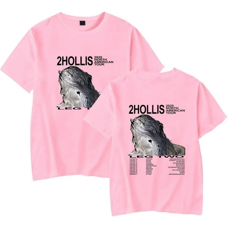 2hollis Tour 2025 Merch Short Sleeve T-shirt Unisex Fashion Crew