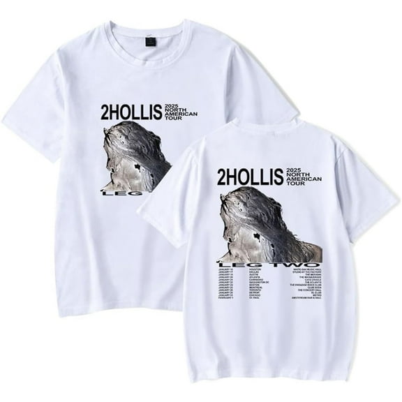 2hollis Tour 2025 Merch Short Sleeve T-shirt Unisex Fashion Crew Neck Top