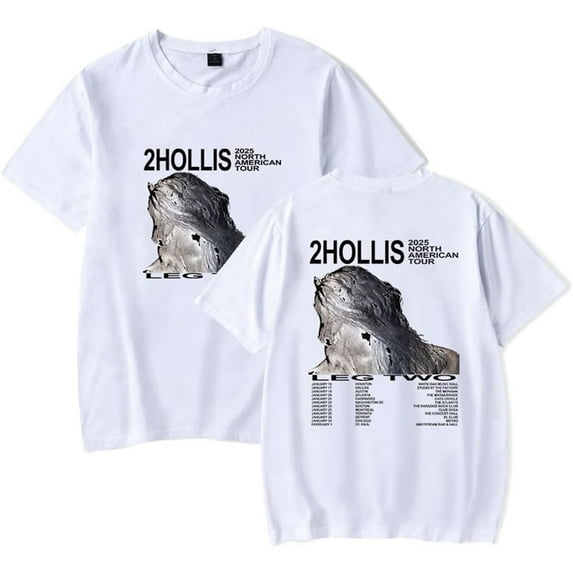 2hollis Tour 2025 Merch Short Sleeve T-shirt Unisex Fashion Crew Neck Top