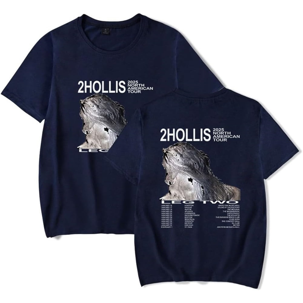 2hollis Tour 2025 Merch Short Sleeve T-shirt Unisex Fashion Crew