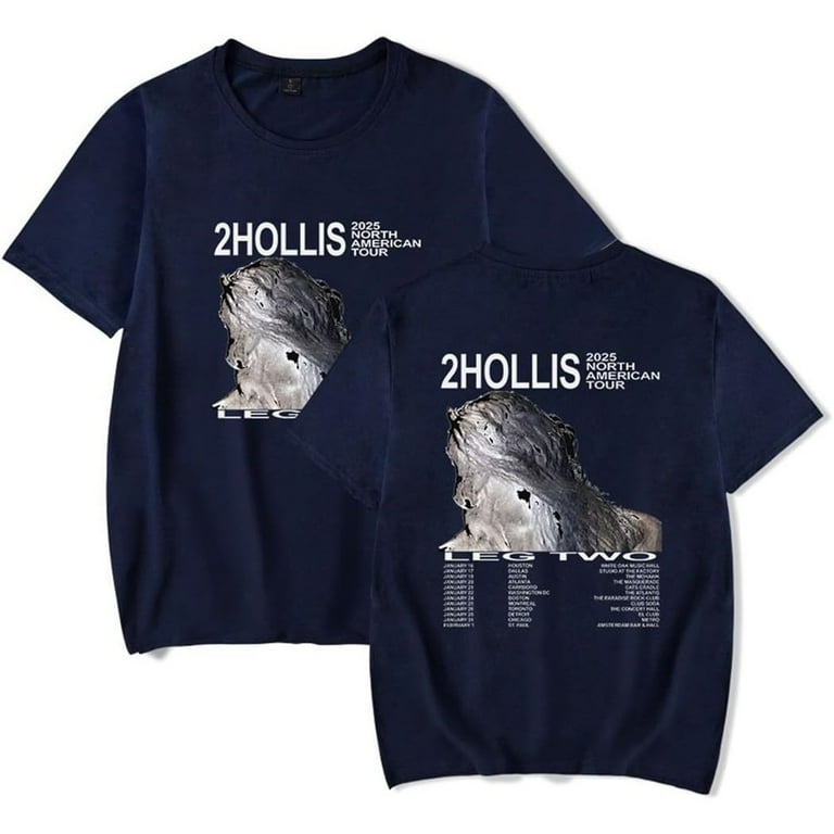 2hollis Tシャツ <2 TOKYO OSAKA SEOUL 2025 2hollis Tour 2025 Merch Short Sleeve T-shirt Unisex Fashion Crew