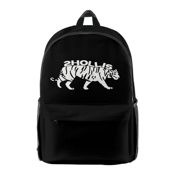 2hollis White Tiger Merch Backpack Rapper Bags Unisex Fashion Casual Streetwear Shoulders Bag
