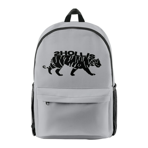 2hollis White Tiger Merch Backpack Rapper Bags Unisex Fashion Casual Streetwear Shoulders Bag
