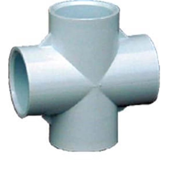 2in. PVC Sch. 40 Crosses  PVC Schedule 40 Cross - White - 2 Inch - Durable Construction