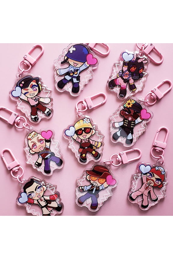 2in TF2 Mercenary Double-sided keychain (RESTOCKED!) (1 keychain)