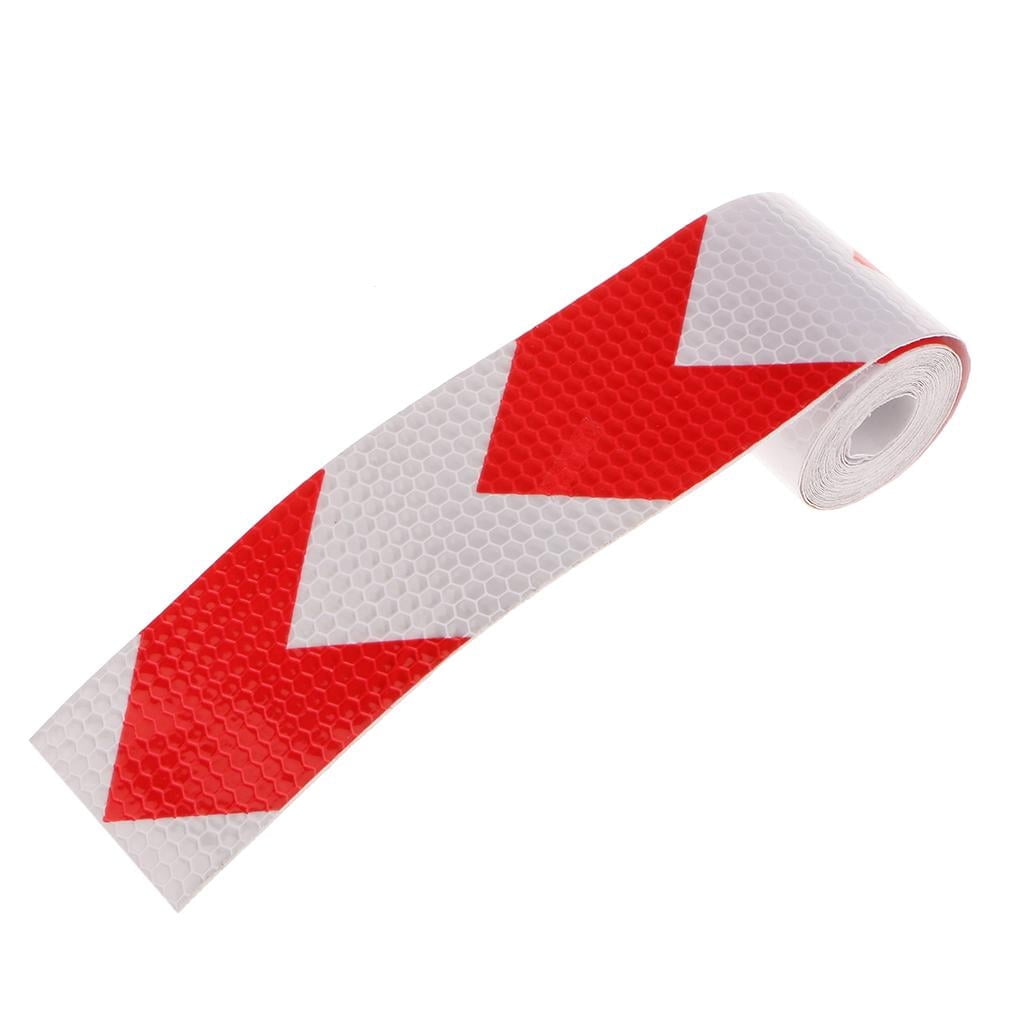 2in x 10ft High-Intensity Reflective Tape for Trailers Vehicles Bikes Clothes Mailboxes, Red and White