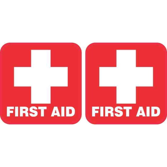 2in x 2in First Aid Stickers