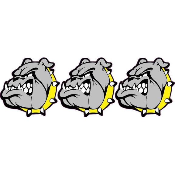 2in x 2in Yellow Collared Bulldog Stickers