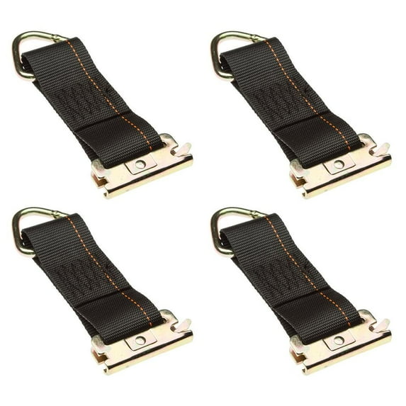 2in x 6' E-Track Tie-Down Straps with D-Ring & E-Fitting - 4 Pack