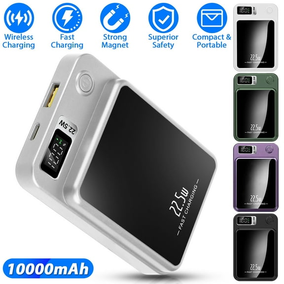 2in1 10000mAh Magnetic Wireless Power Bank Portable PD20W Phone Fast Charger