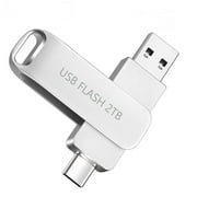 2in1 2TB USB Flash Drive 1000gb High-Speed Thumb Drive, USB C Storage Memory Photo Stick for Type C Android Phone, Tablets, Laptop, Mac, PC, etc