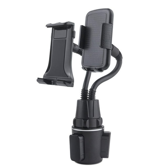 2in1 360 Degree Car Cup Holder Tablet+Smartphone Mount Adjustable Angle Stand