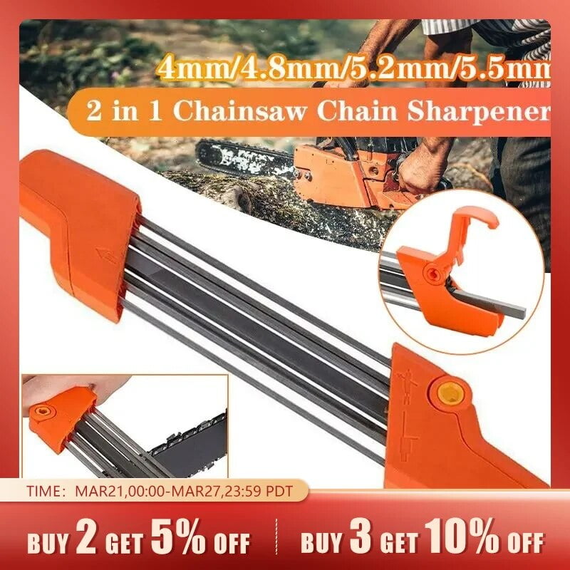 2in1 Chain Sharpener Chains Grinding Tool Manual Chainsaw Sharpener