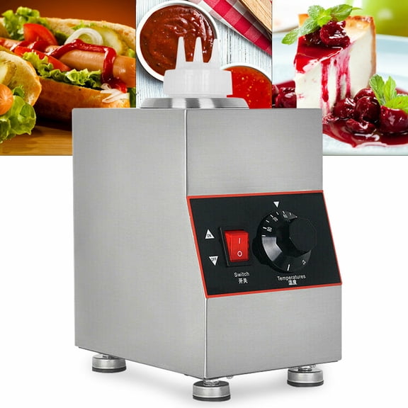 2in1 Commercial Electric Countertop Sauce Warmer 650ML Heat Preservation Equip Commercial Food Warmer Electric Countertop Sauce Warmer Electric Countertop Sauce Warmer Nacho Cheese Sauce Jam