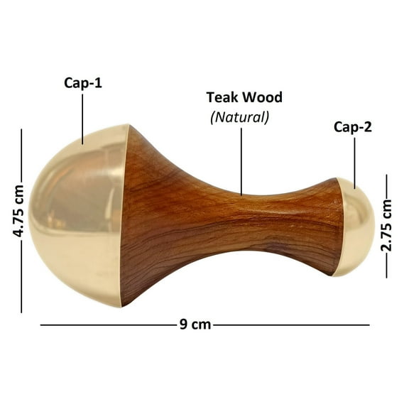 2-in-1 Kansa Wand Massager Dual-Head Ayurvedic Tool for Face and Body Massage, Skin Rejuvenation & Stress Relief