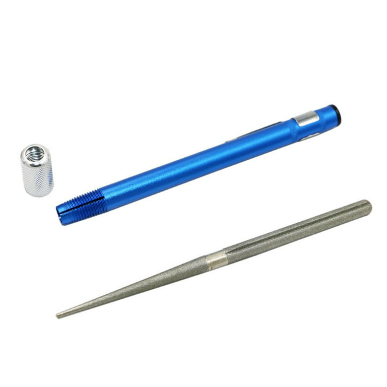 2in1 Knife Sharpener Diamond Pen Shaped Sharpener Pocket Sharpening Rod for  Fishing Hooks Serrations Gut Hook Kitchen Outdoor