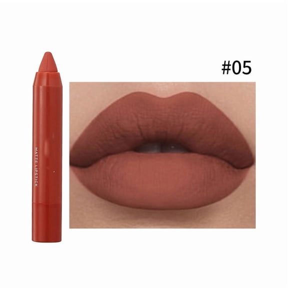 2in1 Matte Lip Liner and Lipstick Combo, Matte Longwear Waterproof Lipstick, Cream Lip Liner and Lipstick Combo Makeup, Waterproof & Smudge-Proof Longwear Pigmented (#05)
