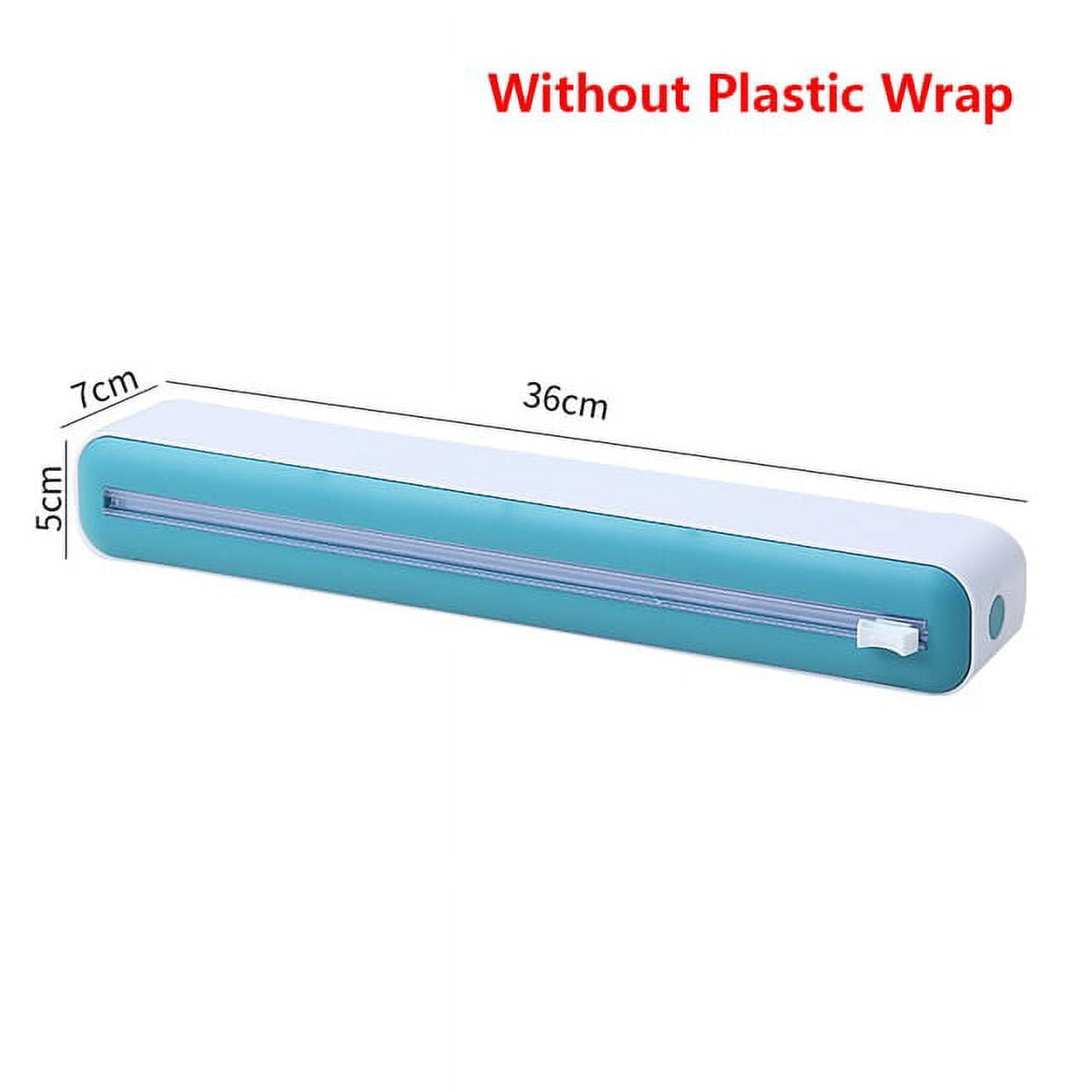 2in1 Plastic Wrap Dispenser Cling Film Dispenser Cutter Saran Wrap
